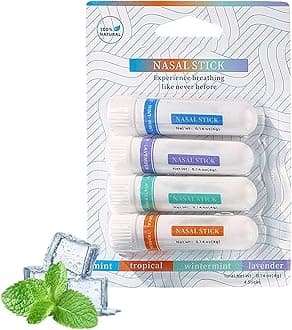 tebazoew Set Of 4 Natural Mint Inhalers For The Nose