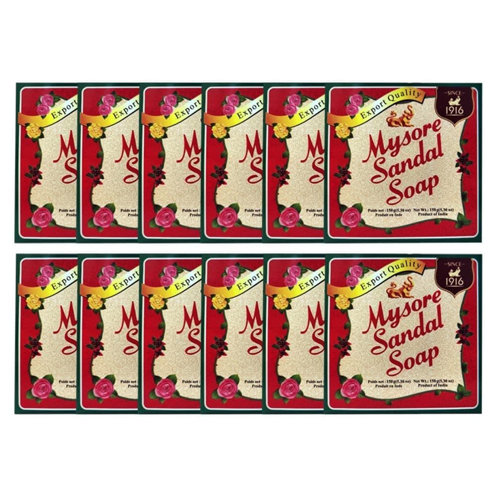 Mysore Sandal Soap, 150 grams Units 5.29 Ounce (Pack of 12)