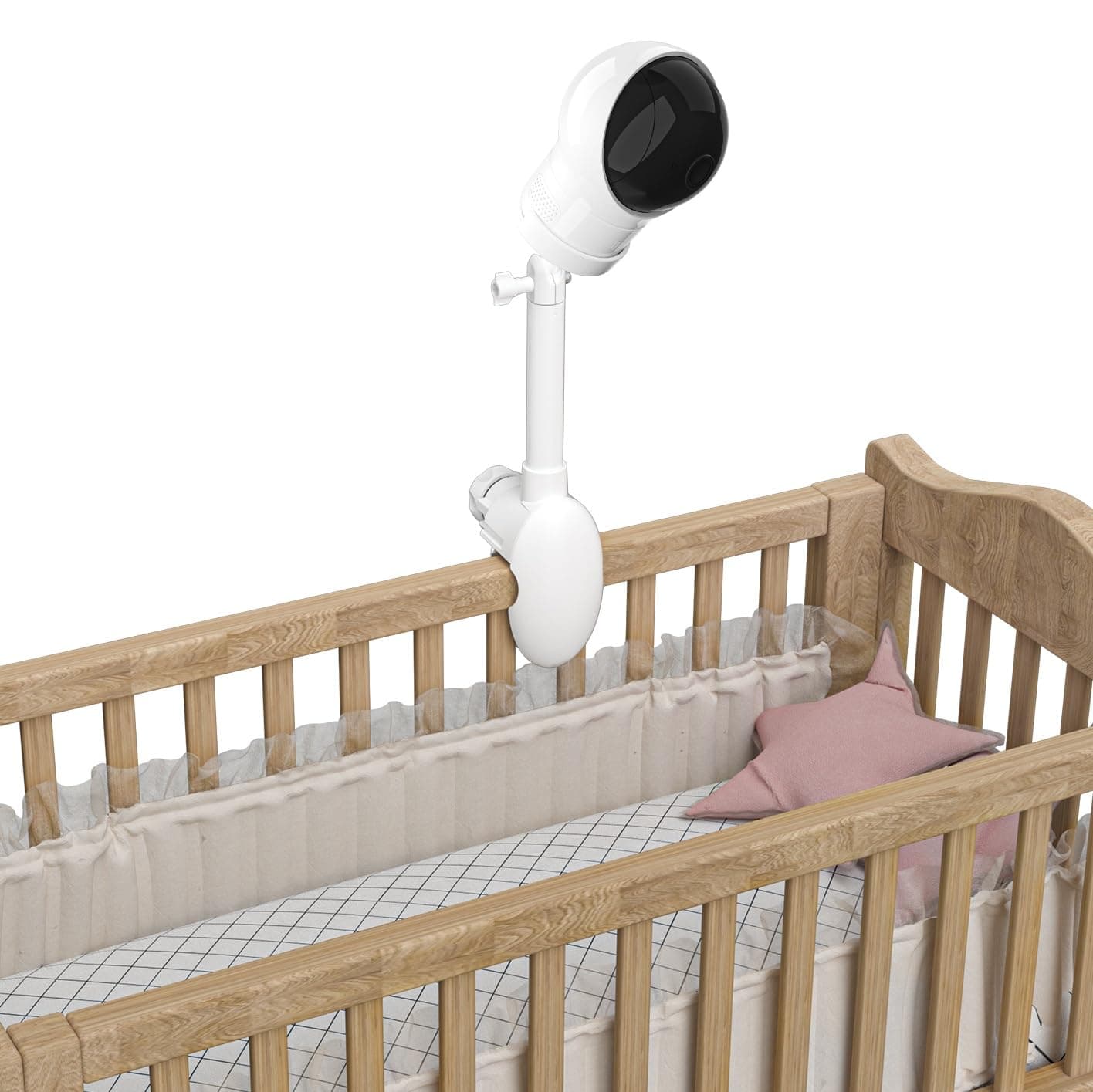 Adjustable Crib Mount for Eufy Spaceview Baby Monitor E110, E210, S, 2 and Vtech VM901