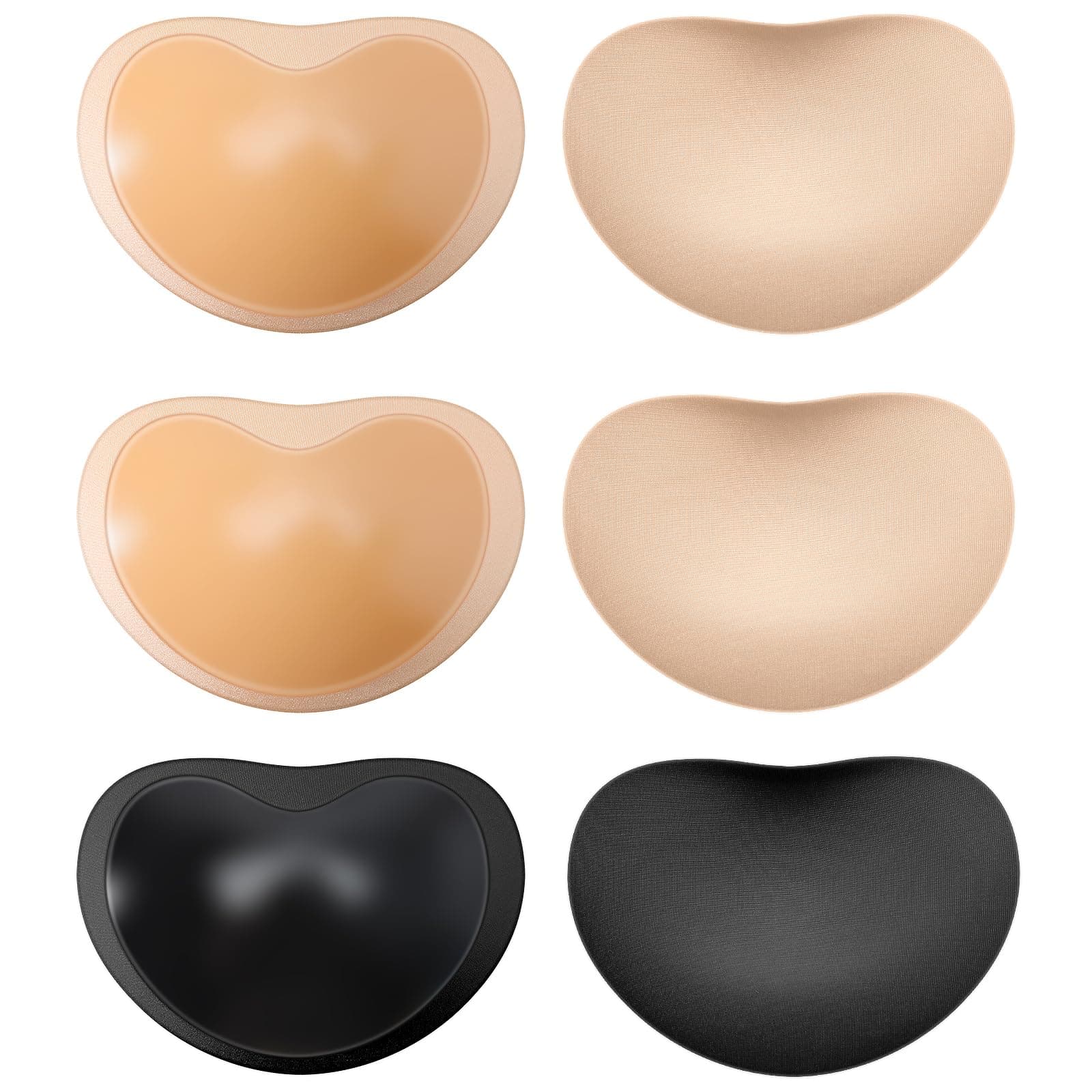 Bra Pads Inserts Sticky Bra Push Up, Silicone Adhesive Breast Lift Waterproof Padding for Women Sports Swimsuits Bikini Dress Bathing Suit, 4.33'' * 3.15'' * 0.98''