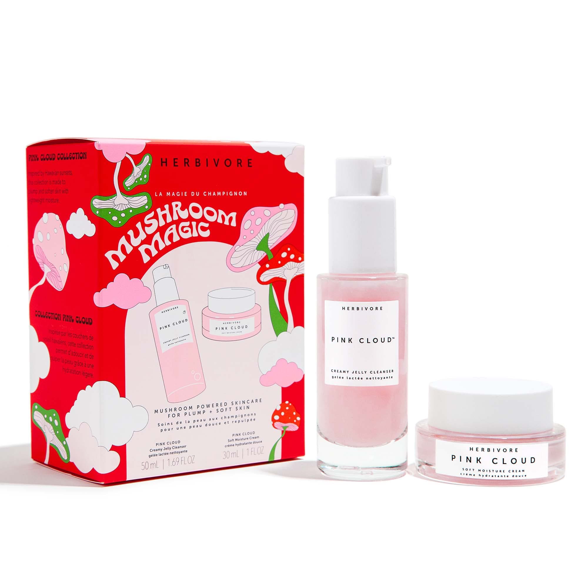Herbivore Mushroom Magic Set - Includes Pink Cloud Cleanser & Pink Cloud Cream