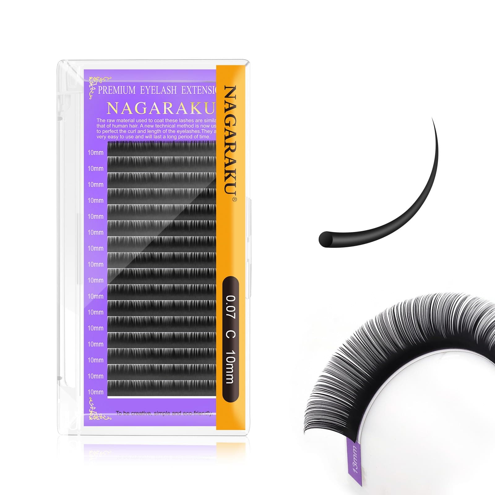 Extension Eyelash 0.07 C Curl 10mm Mix Matte Black Individual Volume Lash Extensions Classic 1:1 Lash Extensions Soft Matte Black Single Eyelashes Natural Semi Permanent Eyelashes 16 Rows