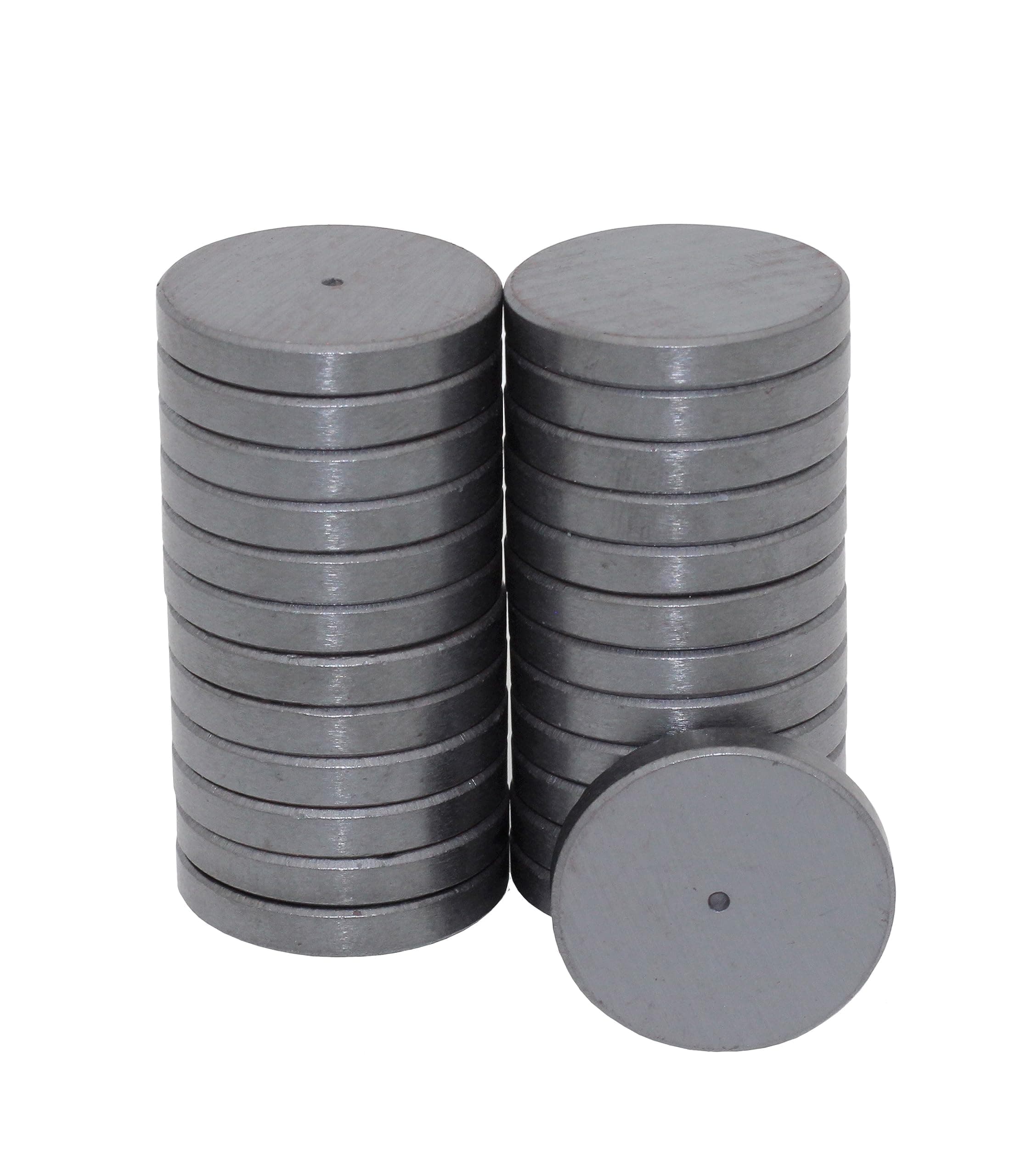 Creative Hobbies Ceramic Industrial Magnets - 1 Inch (25mm) Round Disc - Ferrite Magnets Bulk for Crafts, Science, Refrigerator or Whiteboard - 25 Piece Pack