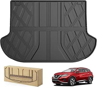 2025 Murano Cargo Liner | AOMSAZTO Custom Fit Trunk Mat for 2015-2024 Nissan Murano Accessories All Models | All-Weather Cargo Mat Heavy Duty Waterproof Rubber Floor Mats for 2024 Nissan Murano, Black