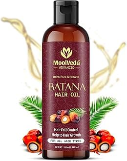 Moolveda Pure Batana & Rosemary Oil Special Combo for Hair Growth By Dr Sebi Sourced From Honduras | Promotes Thicker, Shiny, Stronger & Healthy Hair | Hair Fall Control (Each 100 ml)