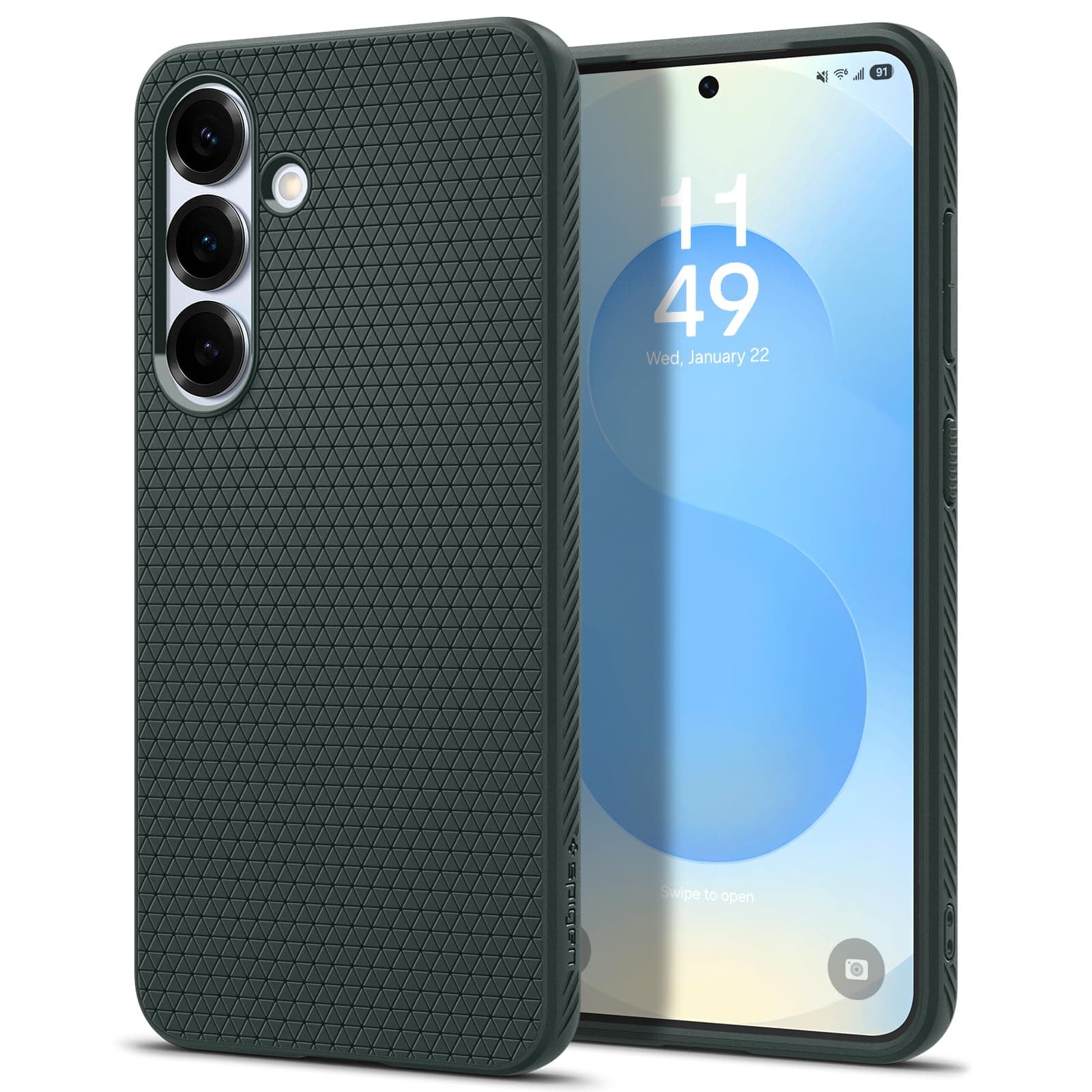 for Galaxy S25 Case, Liquid Air [No Magnet Ring] [Military-Grade Protection] - Abyss Green