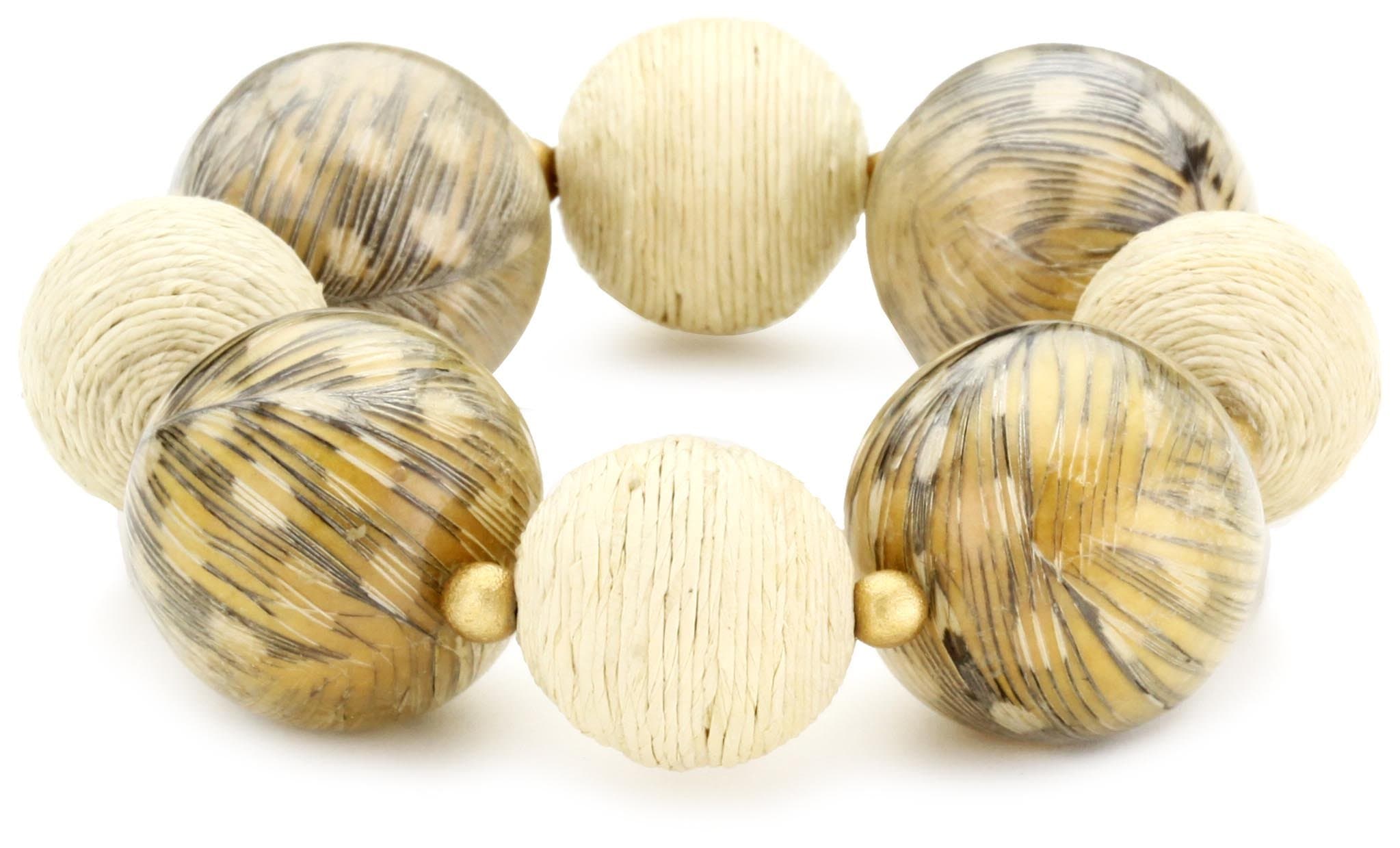 Amanda Pearl "Feathers and Twine" Stretch Bracelet