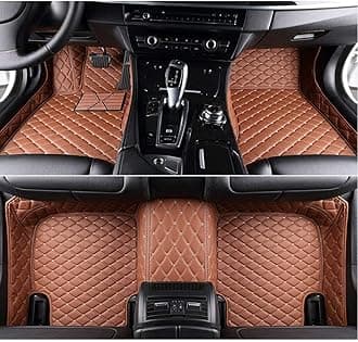 Custom Car Floor Mats Compatible with Mercedes-Benz A B C E G CL CLA CLK CLS ML EQA EQB EQC EQE EQS EQV GLA GLB GLC GLK GLS SLK SL SLC S R AMG GT Waterproof Car Mat (c-Light Brown)