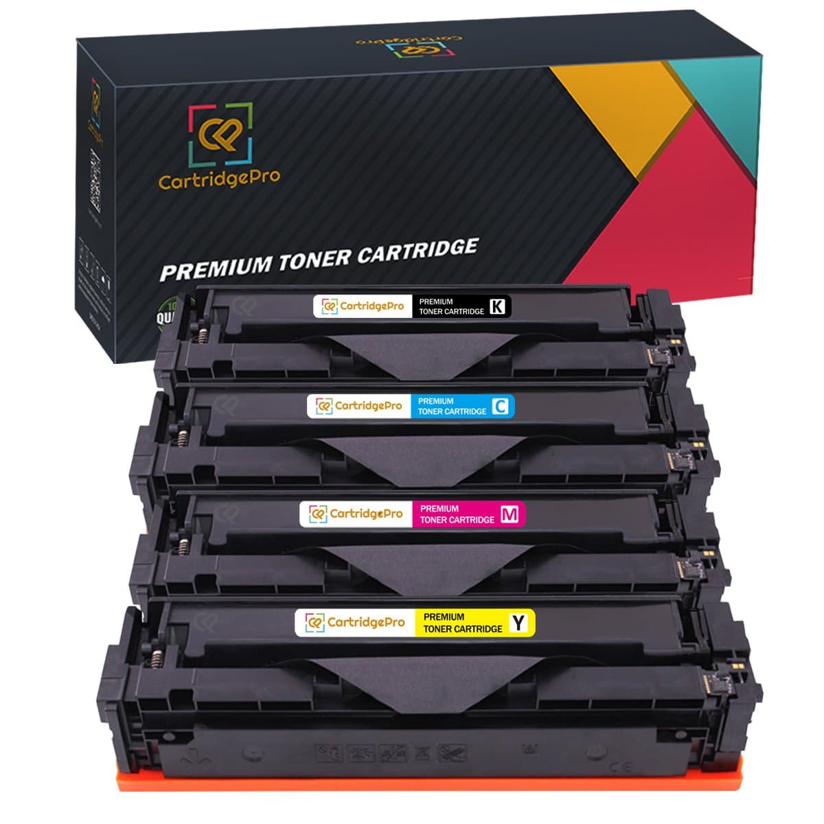 4-Pack CartridgePro Replacement for HP 201X CF400X CF401X CF402X CF403X Toner Cartridge Color Set for Laserjet Pro M252dw M252n M277n M277dw