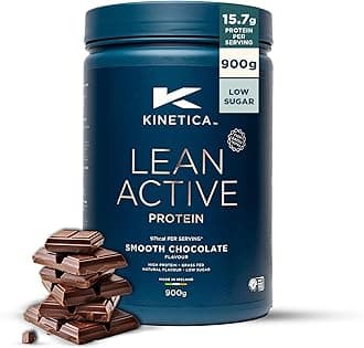 Sports Lean Active Protein Powder - Smooth Chocolate Flavour | 16g Protein/Serve, 36 Servings/900g Pack | High in Fibre & Protein with Green Tea Extract | Low in Fat & Sugar | Easy Mixability