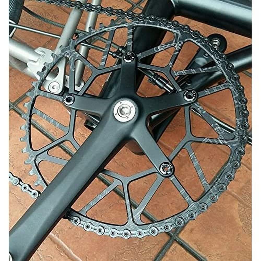 ERROR:#N/A LITEPRO Ultra Lightweight 56T Chainring For BROMPTON Black 103g