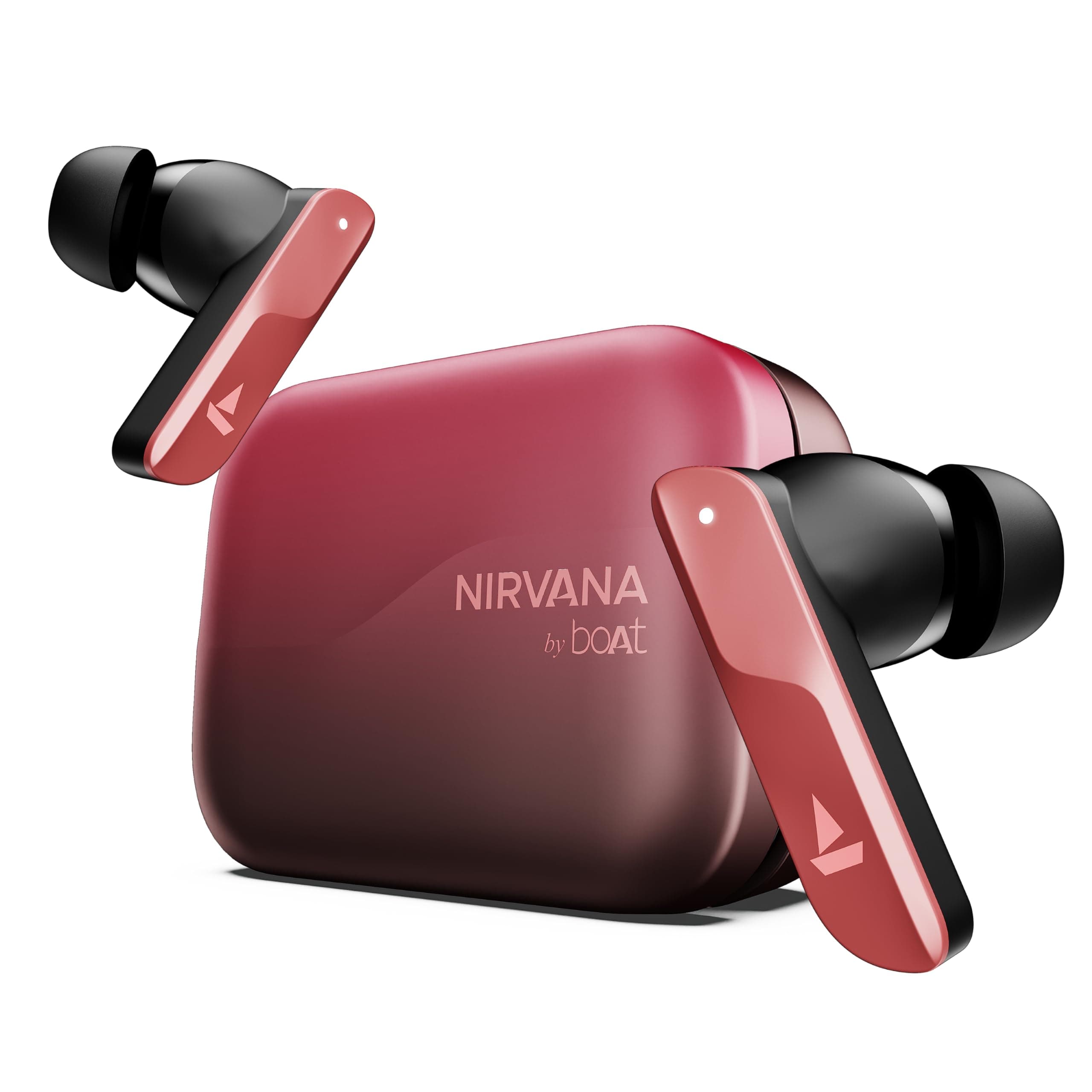 Boat Nirvana X TWS,Knowles Dual Drivers, Hi-Res Audio LDAC, App Support,4Mic ENx,Dual Pair,Spatial Audio,Fast Charge, Bluetooth Earbuds, TWS Ear Buds Wireless Earphones with mic (Galactic Red)
