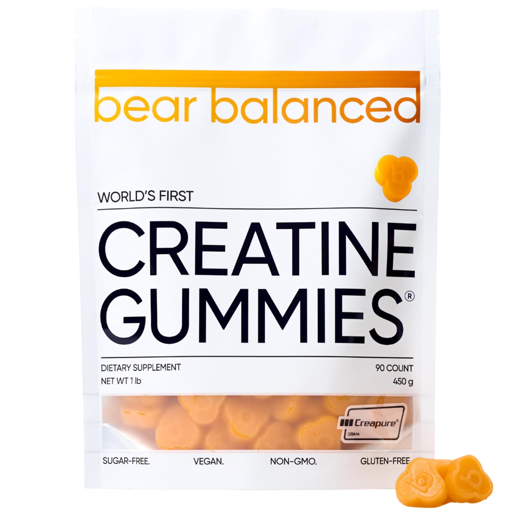 Creatine Gummies for Men & Women - Creapure® Creatine Monohydrate, L-Theanine, L-Tyrosine & B12 for Muscle Growth, Strength, Focus, Energy & Health - Low Calorie, Sugar-Free, & Vegan