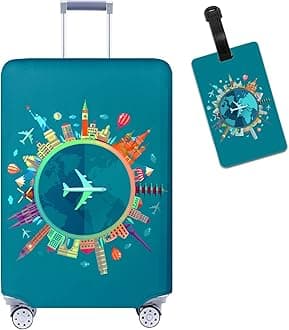 TRAVELKIN Luggage Cover Washable Suitcase Cover Suitcase Protector Anti-scratch Fits 18-32 Inch Luggage