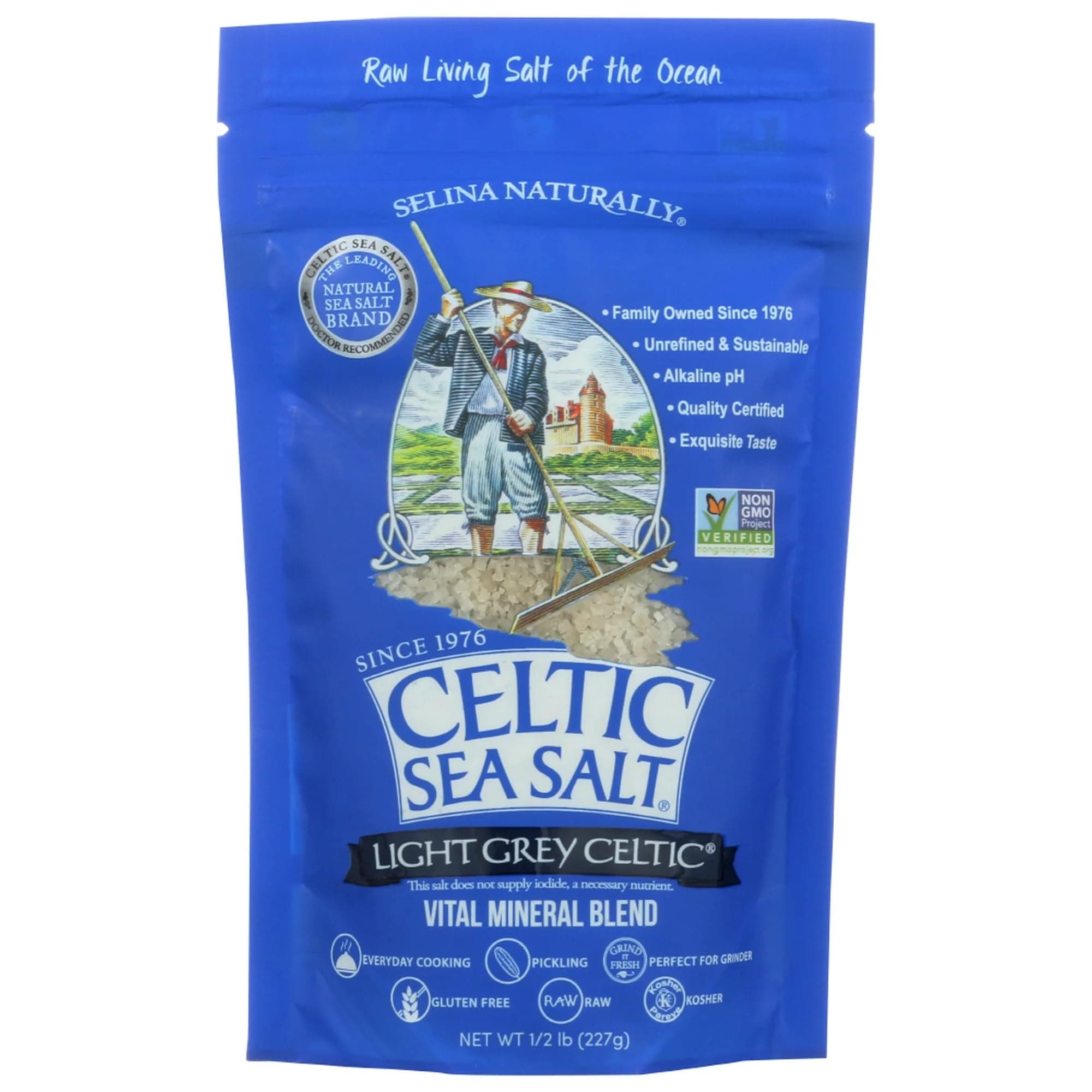 Light Grey Pouch 8.0 oz (Pack of 2) by Celtic Sea Salt