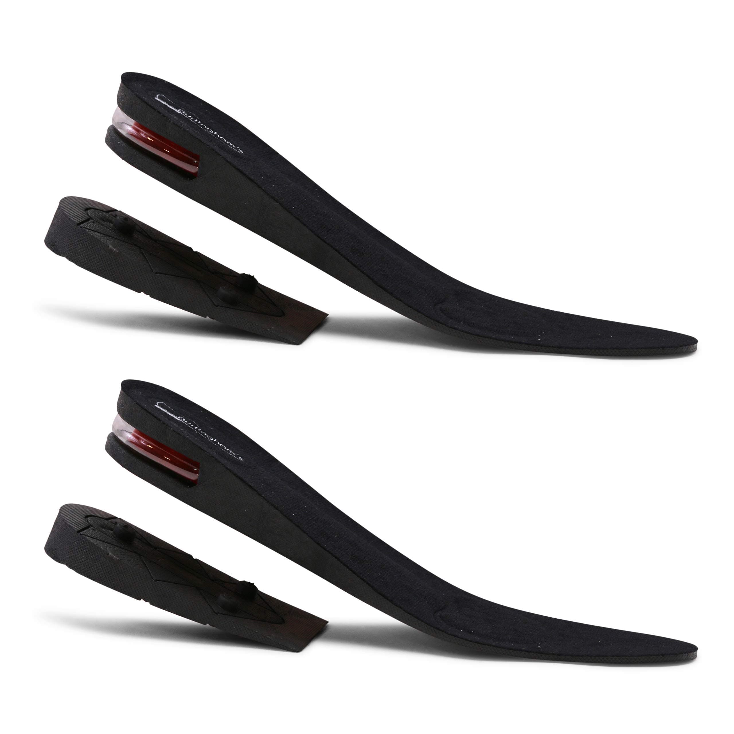 Burlingham's 2-layer Height Increase Insoles 2in Shoe Lift Inserts New Design with Additional Arch Support