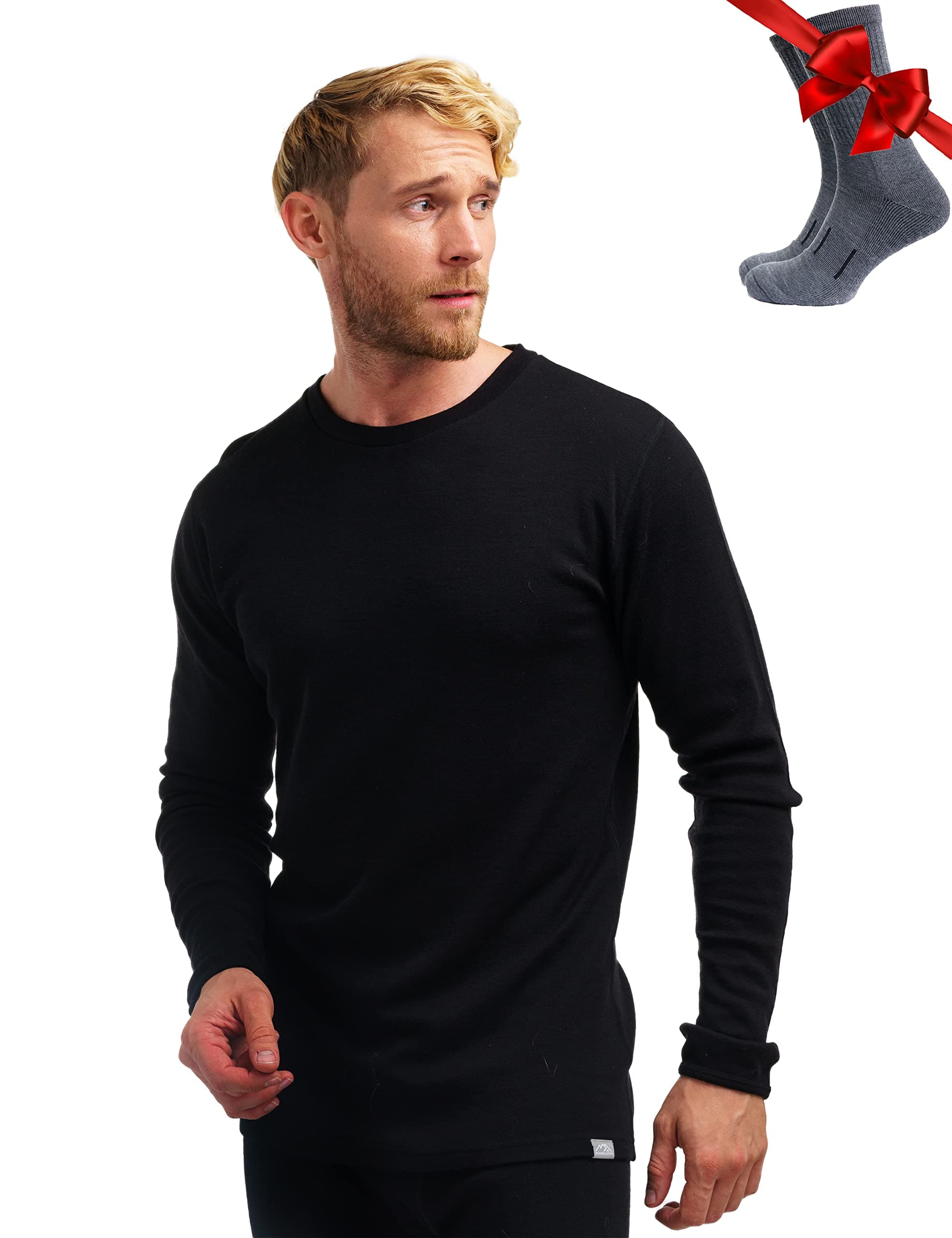 Merino.techMerino Wool Base Layer Men - 100% Merino Wool Long Sleeve Thermal Shirts Lightweight, Midweight, HeavyweightOEKO-TEX STANDARD 100