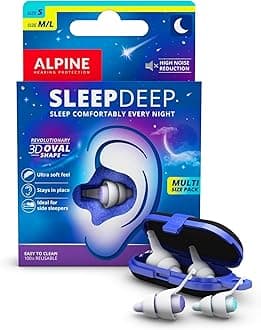 SleepDeep – Ear Plugs for Sleep - New 3D Oval Shape and Super Soft Reusable Noise Cancelling Ear Plugs - 27dB Noise Reduction - Ideal for Side Sleepers and Block Out Snoring (S+ M/L)