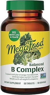 Balanced B Complex - B Complex Vitamin That Helps Support Cellular Energy with Vitamins B1, B2, B3, B5, B6, B7, B9, B12 - Vegan, Kosher, and Non GMO - Made Without 9 Food Allergens - 90 Tabs
