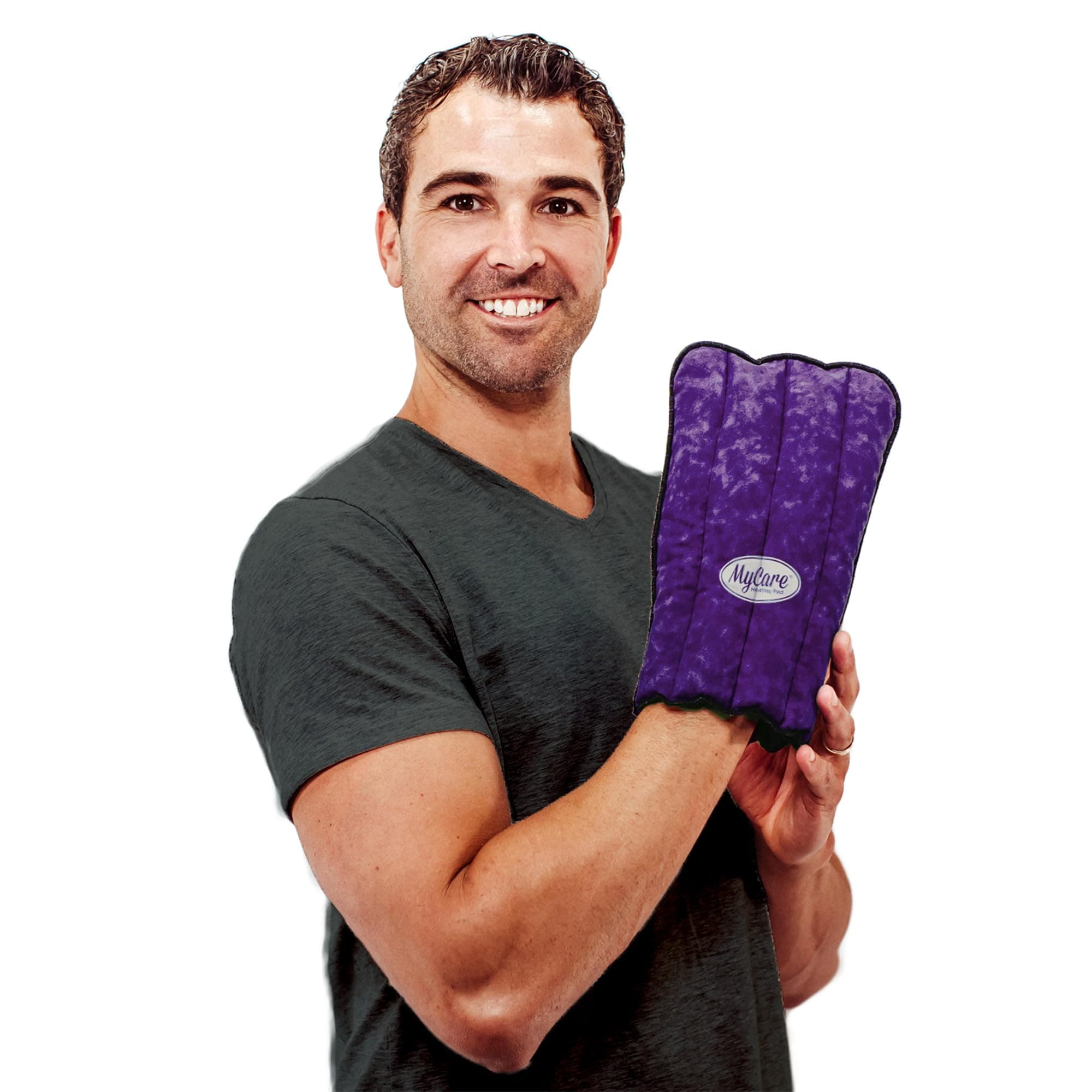 Heating Pad - Therapy Warming and Cooling Glove for Arthritis Stiff Soreness and Trigger Finger - Natural Pain Relief for The Hand from Moist Heat & Soothing Cold (Purple)