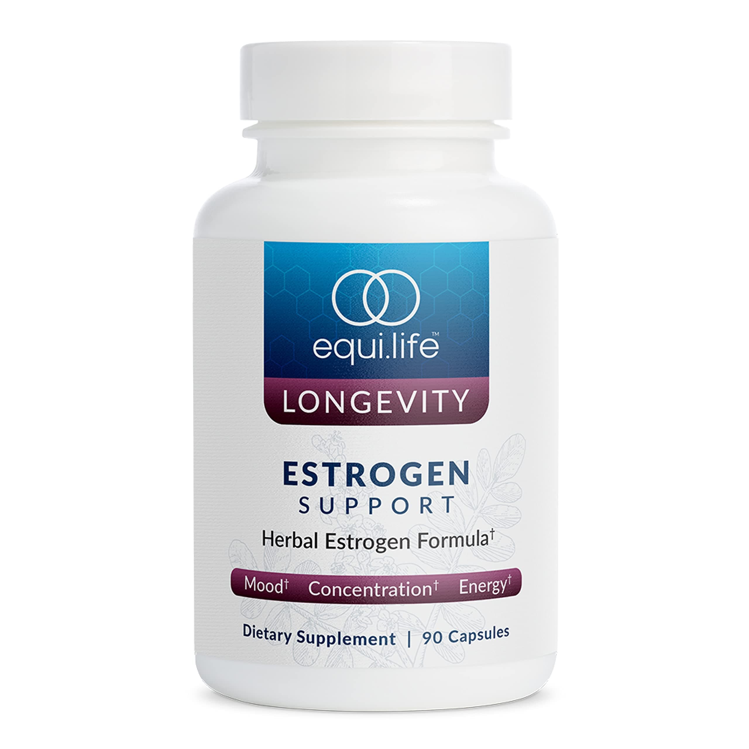 Estrogen Support, Herbal Blend Womens Supplement with Black Cohosh, Red Clover, and Gotu Kola for Overall Wellness, Plant Based Formula for Daily Support, Gluten Free, Non GMO, 90 Capsules
