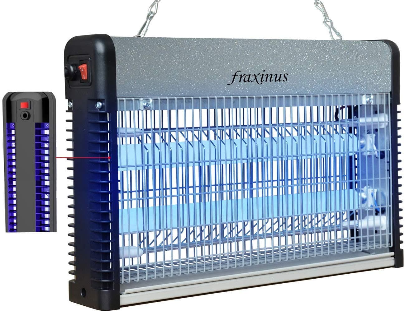 Electric Killer, Insectocutor Bug Zapper Catcher 20W, 4 Sides UV Light Attraction, Zap Kill Catch Trap Flying Insects, Mosquito, Wasp – Protects 5,000 Sq. Ft [UK Plug], Black, Small