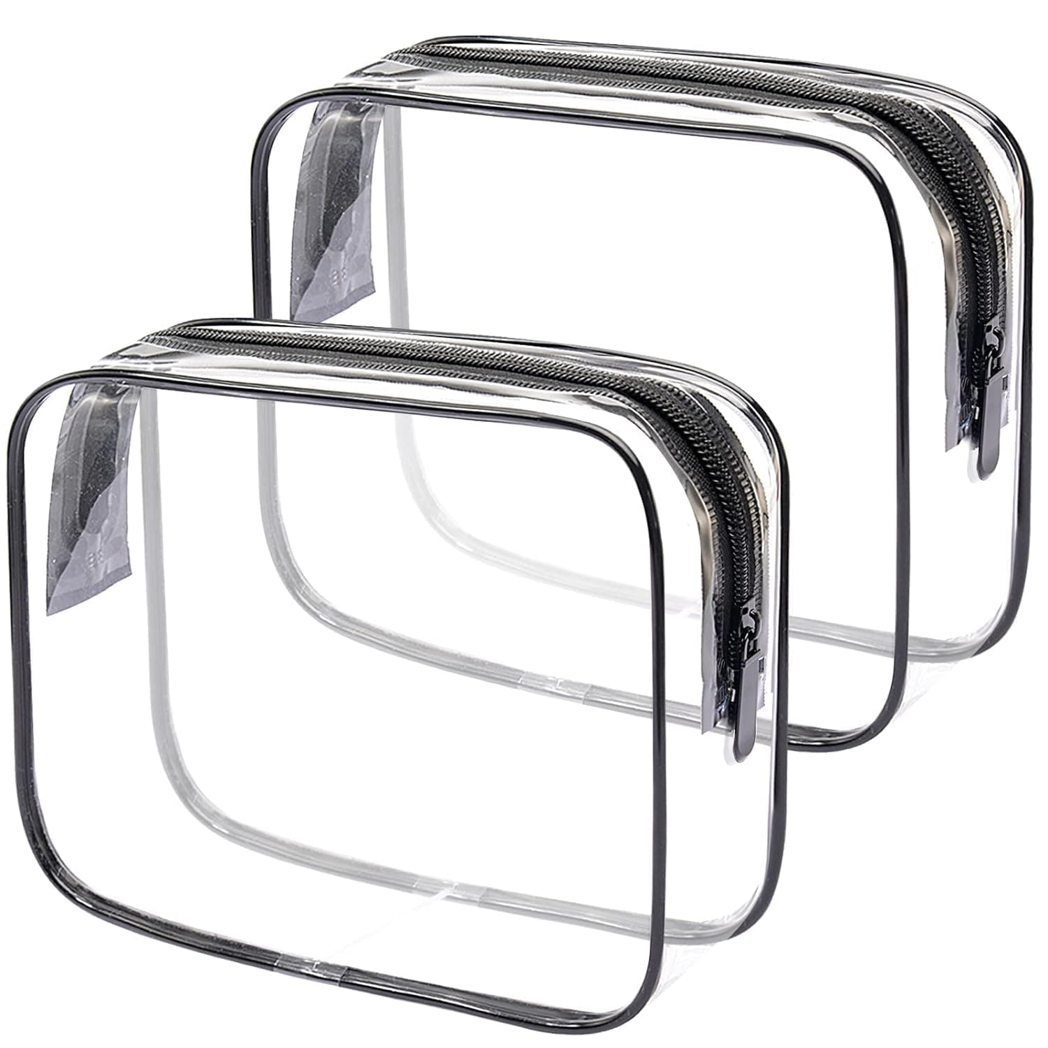 Lermende Polyester 2pcs Clear Toiletry Bag for Travelling, TSA Approved Travel Toiletry Bag, Carry On Airport Airline Compliant Bag Quart Sized 3-1-1 Kit Luggage Pouch