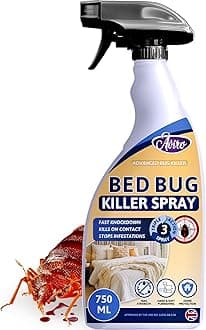 Aviro Bedbug Spray - Fast Acting Bed Bug Killer Spray for Immediate Control & Ongoing Prevention. Triple Action Professional Strength Bedbug Treatment for Home, Use On Hard & Soft Furnishings. 750ml