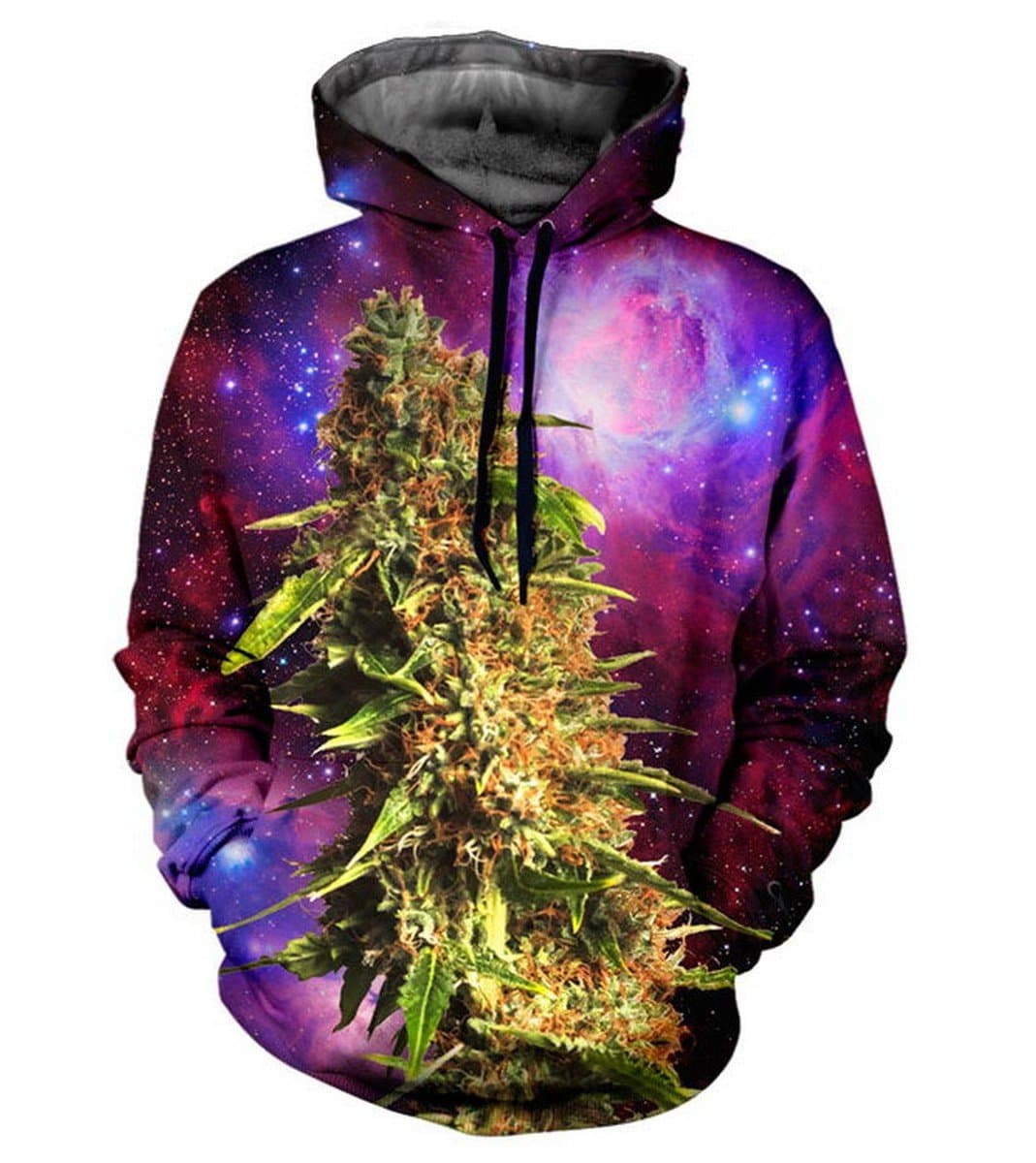 Unisex Weired Plant Print Hoodie Pullover Sweatershirt Multi Color