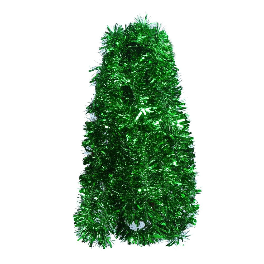DECORA Green Tinsel Garland for Christmas Tree Decorations St. Patricks Day Wedding Birthday Party Supplies 33 FEET