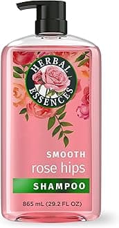 Herbal Essences Shampoo, Rose Hips - Smooth Collection, Shiny Hair with Vitamin E & Jojoba, Safe for Color Treated Hair, Floral Scent, Cruelty-Free, Dermatologist-Tested, 29.2 Fl Oz