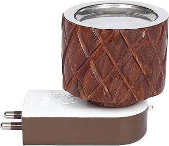 Wood Camphor Burner for Home | Kapoor Dani for Puja I Camphor Burner | Camphor Diffuser for Home Fragrance (Model 6), Brown