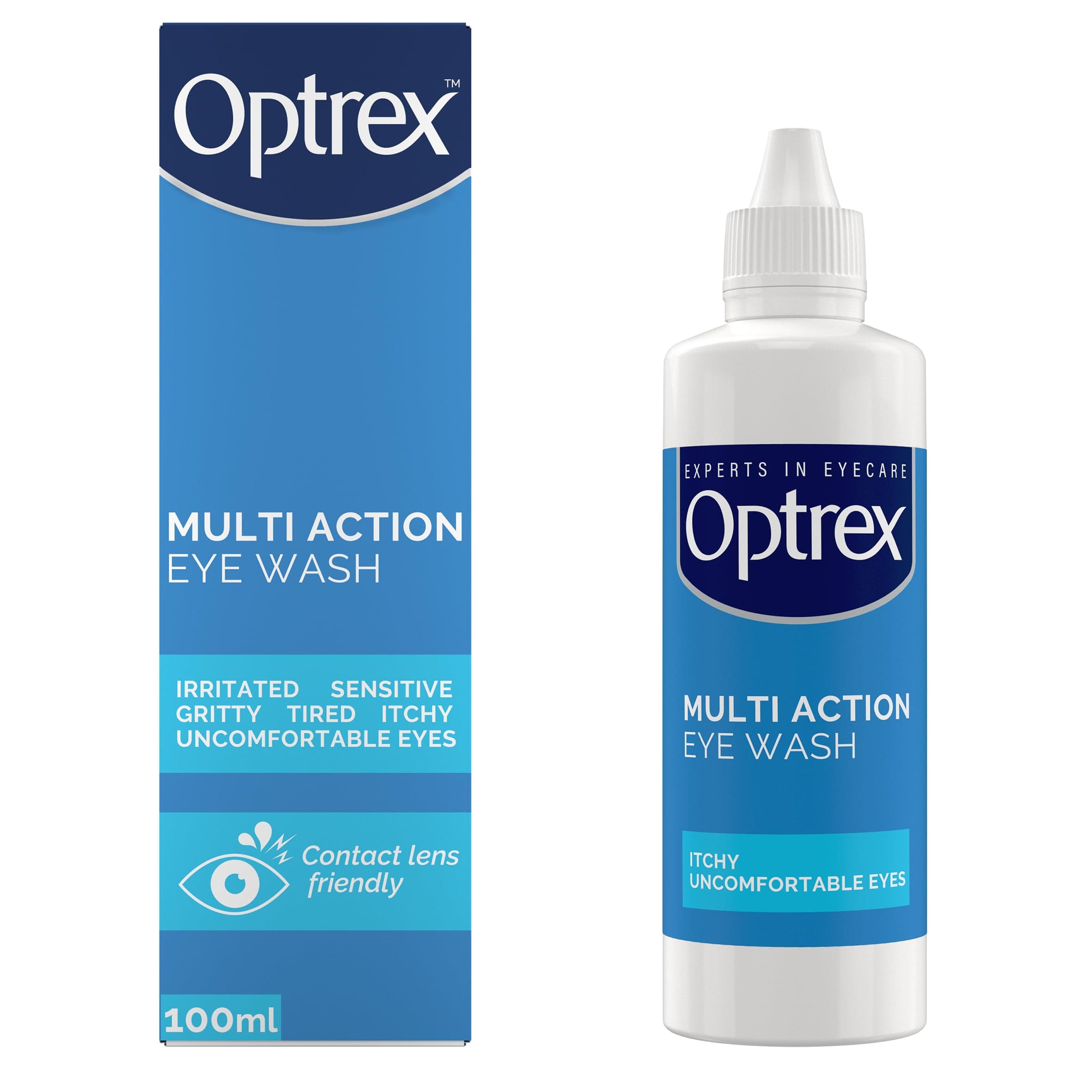 Multi Action, Eye Wash, 100 ml, for Gentle and Effective Relief, Itchy, Irritated, Tired, Uncomfortable Eyes, Easy to Use,