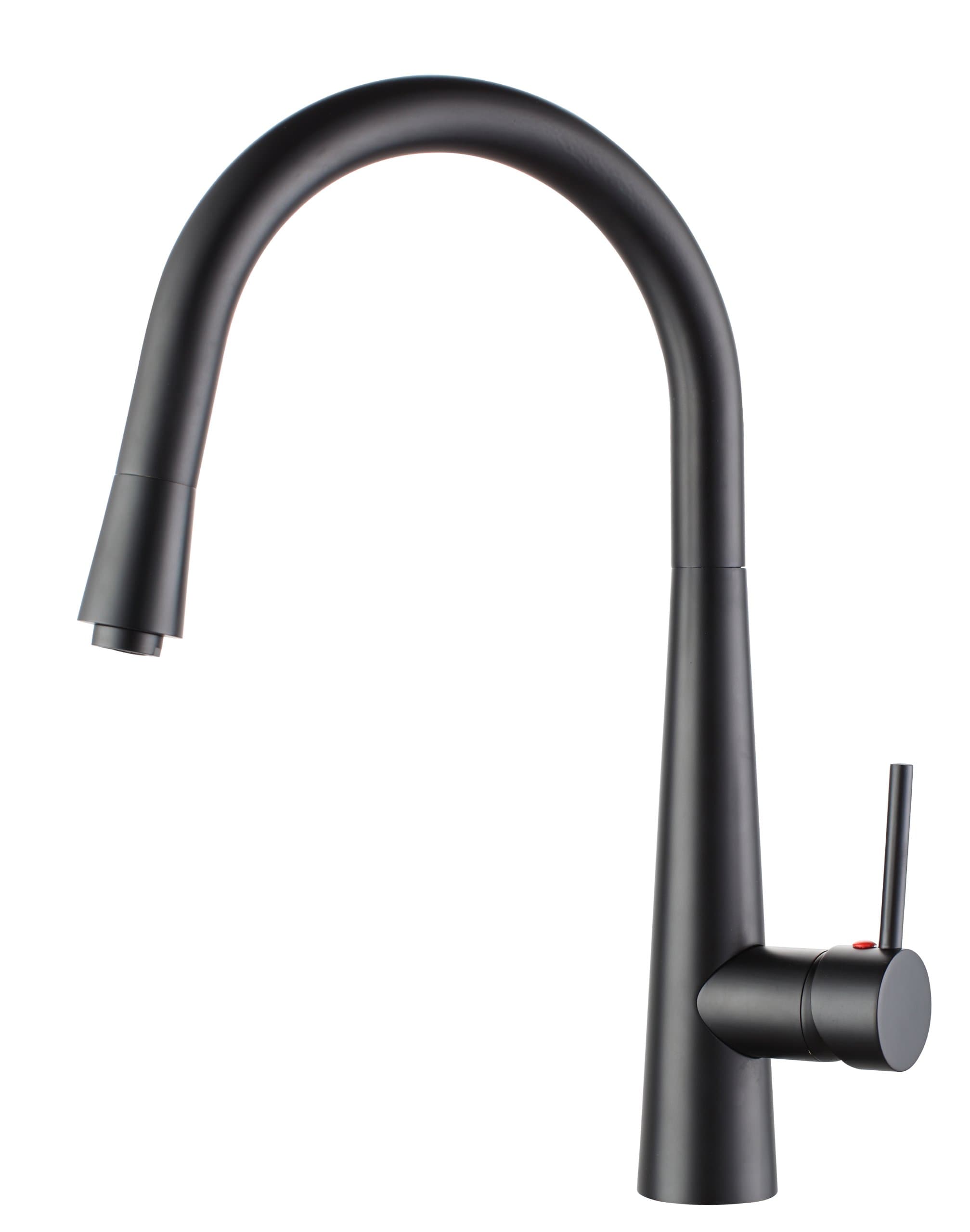ENKI Ultra Modern Pull Out Kitchen Sink Mixer Tap Faucet High Quality Black SOFIA