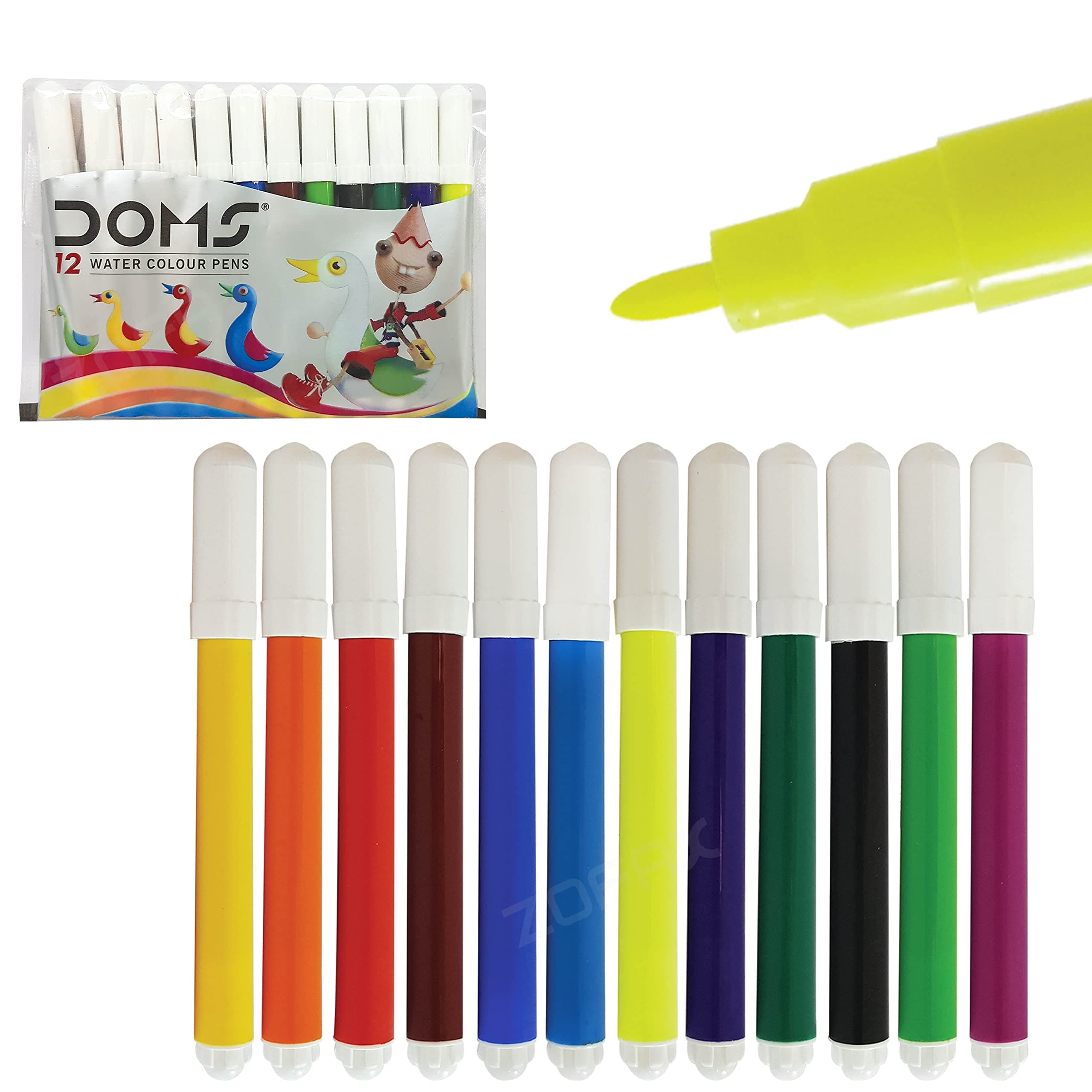 DOMS 3497 MINI WATER COLOUR PENS DISPLAY BOX 12 SHADES