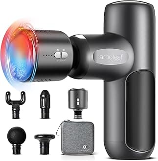 arboleaf Mini Thermacool Massage Gun, Heat and Cool Muscle Massager for Back Pain Relief, Hot Cold Percussion Massage, Heated Travel Massager Handheld Quiet, Gifts for Him Her
