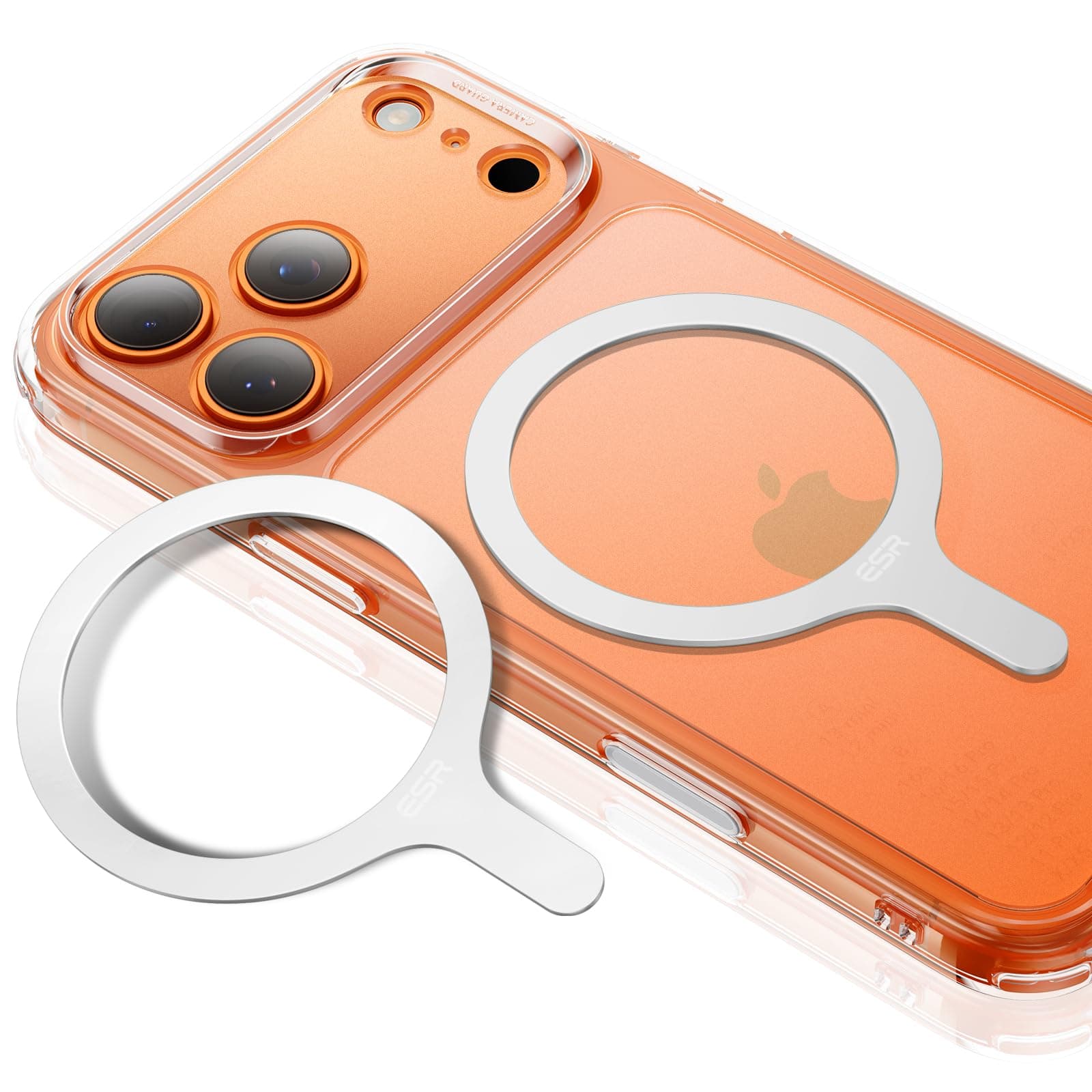 for MagSafe Sticker, MagSafe Ring Magnet, 2 Pack Magnetic Metal Ring for Phone case, Universal Wireless Charger Conversion Kit for iPhone 17/16/16e/15/14,/Galaxy S25/Google Pixel 10, White