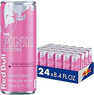 Wild Berries, Pink Edition, with 80mg Caffeine plus Taurine & B Vitamins, 8.4 Fl Oz, Pack of 24 Cans