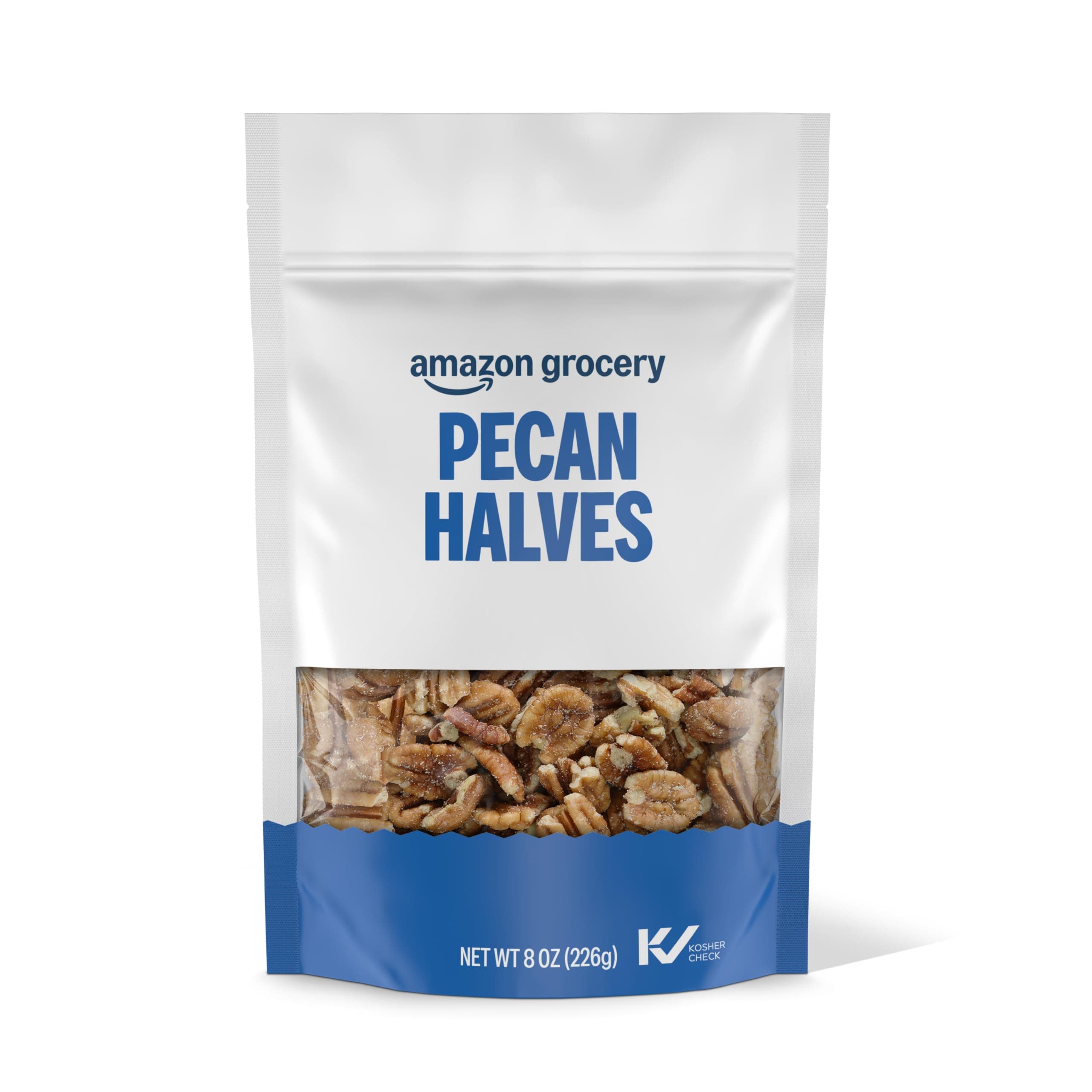 Amazon Grocery, Pecan Halves, 8 Oz (Previously Happy Belly, Packaging May Vary)