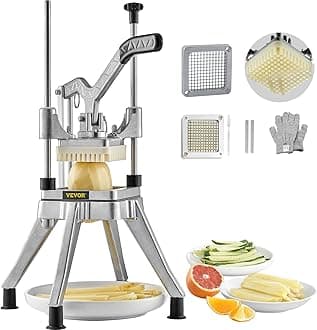- Commercial Vegetable Fruit Chopper 1/4" Blade Heavy Duty Professional Food Dicer Kattex French Fry Cutter Onion Slicer Stainless Steel for Peppers Potato Mushroom