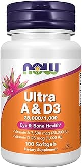 Supplements, Vitamin A & D3 25,000/1,000 IU, Eye Health*, Essential Nutrition, 100 Softgels