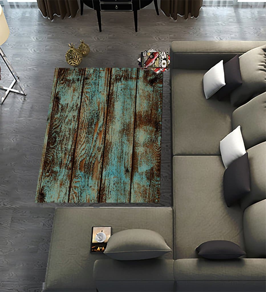 Custom Wood Printed Area Rugs Carpet,Vintage Rustic Old Barn Wood Printed Modern Carpet Floor Rugs Mat for Home Living Dining Room Playroom Decoration Size 5'x3'3"