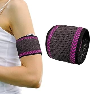 Diabetes Arm Band for Insulin Pod Monitoring Systems - Omnipod Dexcom Protects Insulin Pod - Washable and Reusable Replace Adhesive Patches Tape (XL, Purple)
