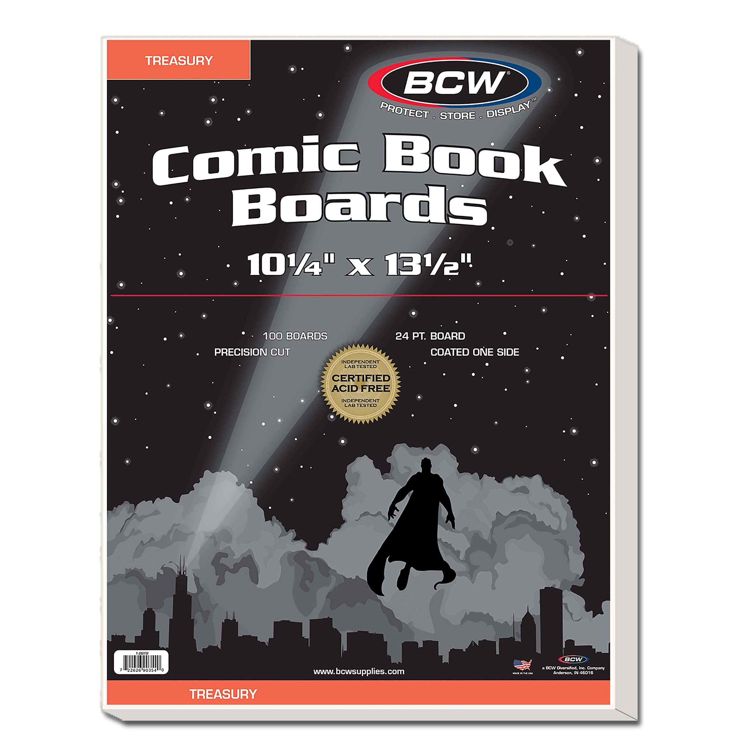 BCW Treasury Backing Boards | Certified Acid-Free, Lab-Tested Comic Backing Boards | 10 1/4 x 13 1/2 Inches | 100 Pack | Protection for Comic Collections and Treasury Preservation