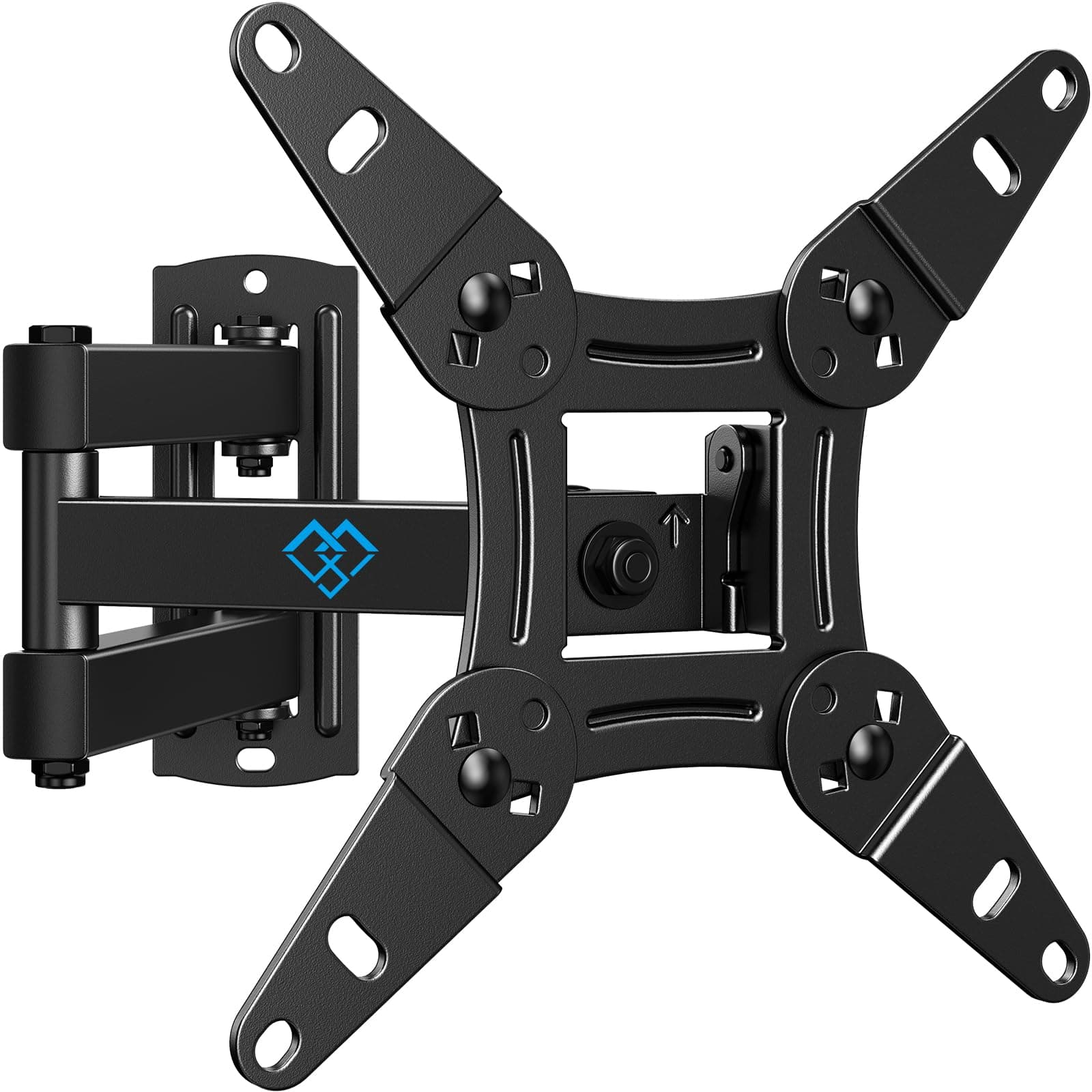 PERLESMITH TV Wall Bracket for 13-42 inch TVs, Swivel Tilt Extend Wall Mount for Flat & Curved TV up to 20kg, Max.VESA 200x200mm