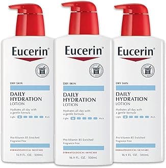 Daily Hydration Body Lotion, Unscented Body Lotion for Sensitive Dry Skin, 16.9 Fl Oz Pump Bottles, 3 Pack