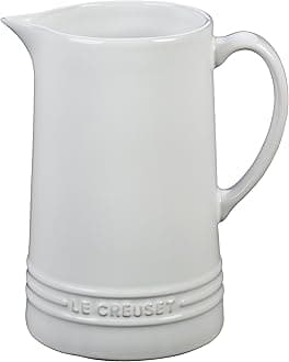 Le Creuset Stoneware Pitcher, 1.6 qt., White