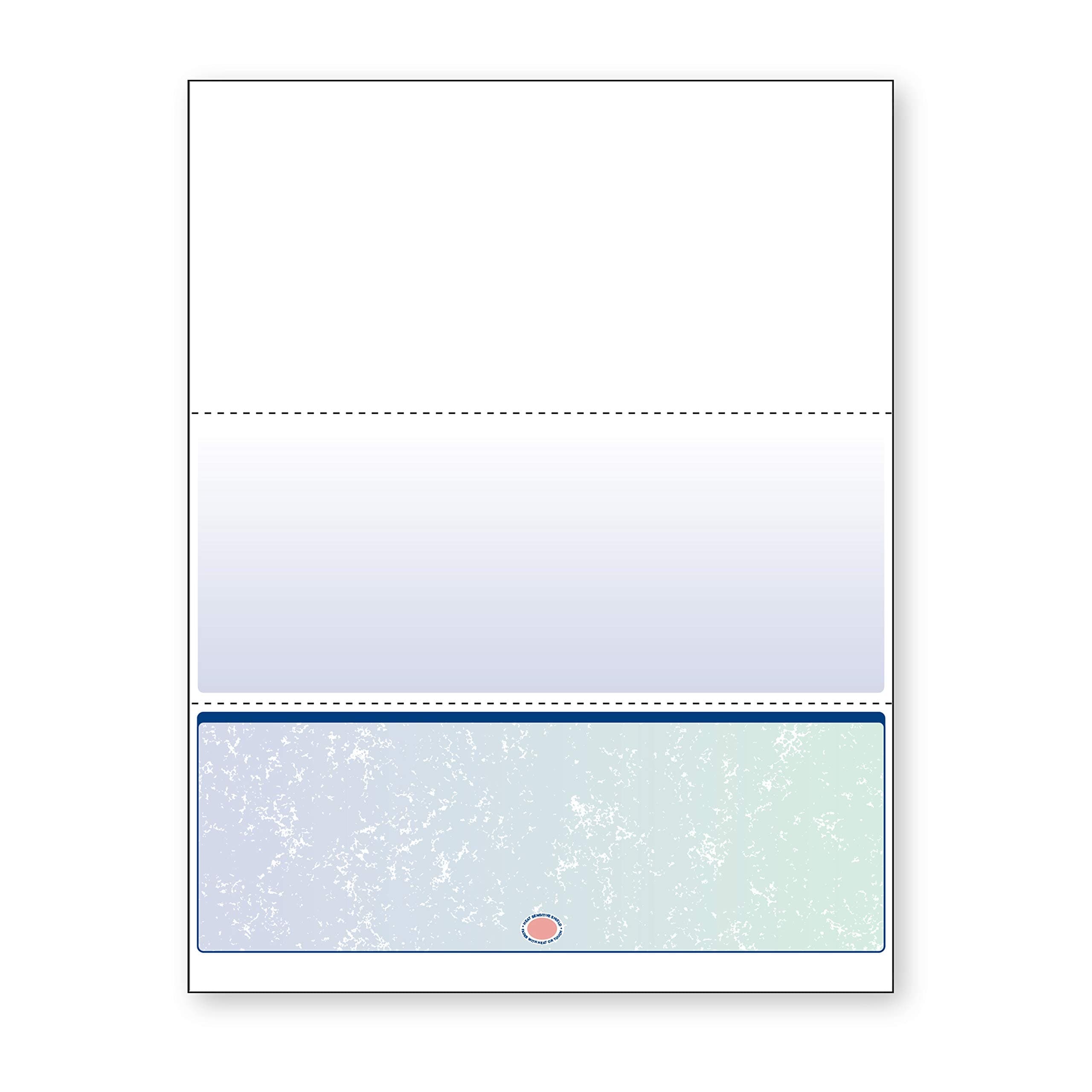 DocuGard Blue/Green Premier Prismatic Bottom High Security Check Paper - QuickBooks & Laser/Inkjet Printer Compatible - 13 Security Features - 500 Blank Business Checks (04537)