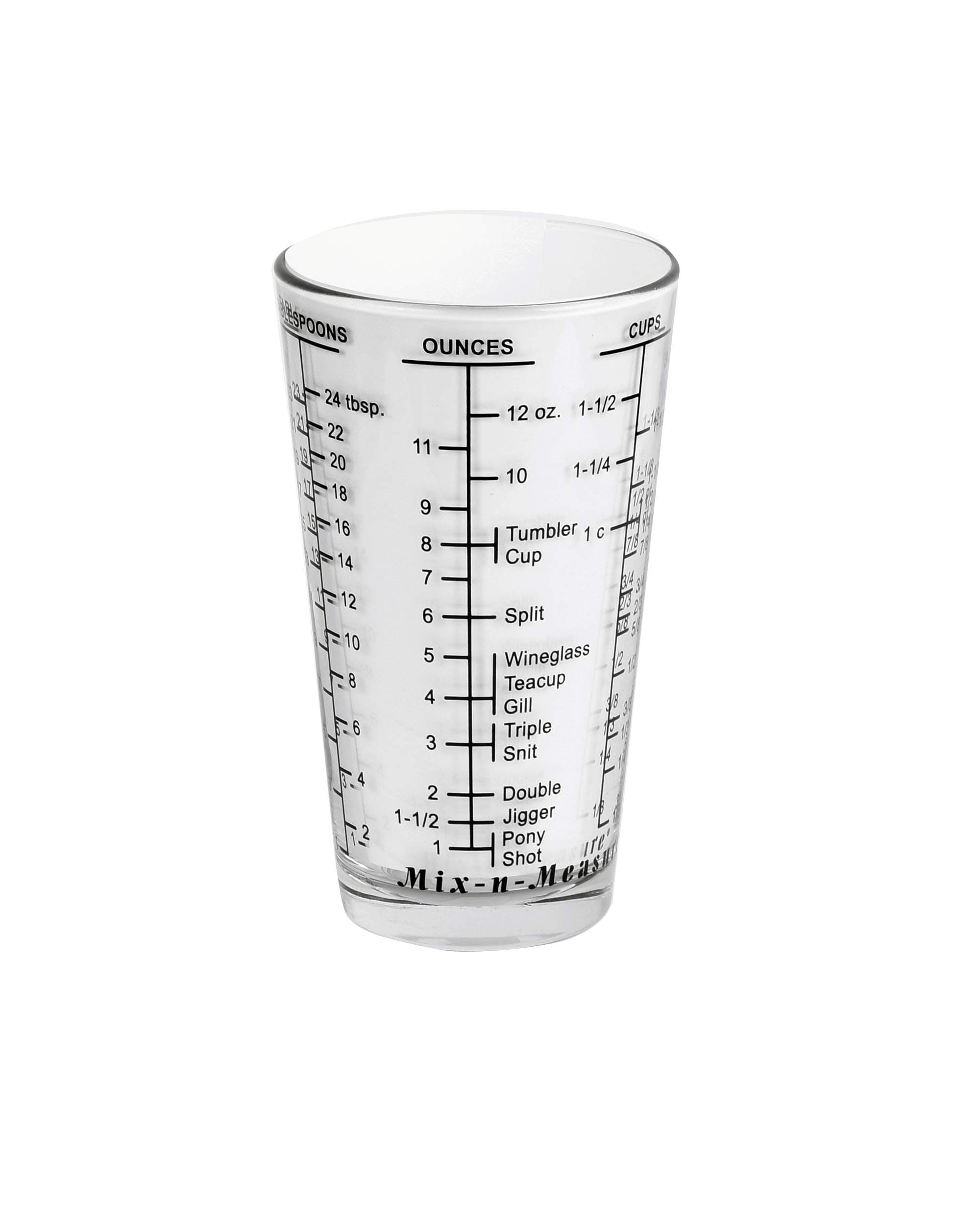 2-Cup Mix-N-Measure Glass Measuring Cup, Clear