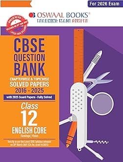 Oswaal CBSE Question Bank English Core For Class 12 | Based On Latest CBSE Syllabus with 1500+ Questions | Chapterwise and Topicwise SOLVED PAPERS With Mind Maps & Revision Notes For 2026 Exam